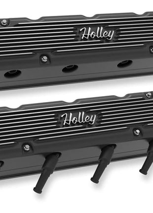 Holley 2-Piece Cast Alum. V/C, Satin Blk Finsh