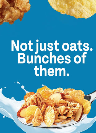 Honey Bunches of Oats with Almonds Breakfast Cereal, Honey Cereal with Granola Clusters and Sliced Almonds, Family Size, 18 OZ Box