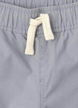 The Children's Place boys Pull on Jogger Shorts, Fin Gray/Flax/Tidal 3 Pack, 8 US