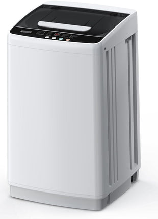 EUHOMY 1.03cu.ft Portable Washer, 8.8Lbs Capacity Small Portable Washing Machine with 10 Programs 5 Water Levels, Drain Pump and LED Display,Compact Washer for Apartments, RVs, Homes, Light Gray