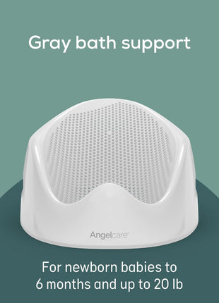 Angelcare Baby Bath Support (Gray) | Ideal for Babies Less Than 6 Months Old