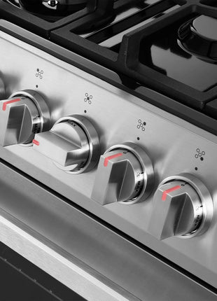 COSMO COS-305AGC 30 in. 5.0 cu. ft. Freestanding Single Oven Gas Range with 5 Burner Cooktop and Heavy Duty Cast Iron Grates in Stainless Steel