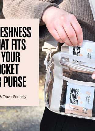 Wipe That Tush On-The-Go Flushable Wipes, 1 Pack of 30, Fragrance Free