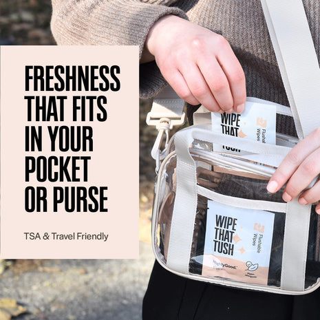 Wipe That Tush On-The-Go Flushable Wipes, 1 Pack of 30, Fragrance Free