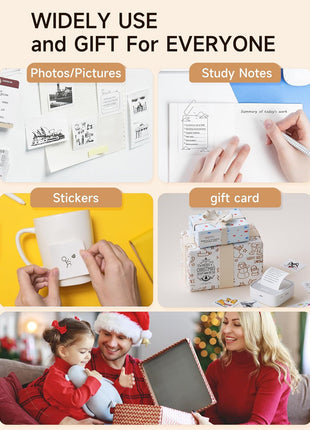 iDPRT Sticker Printer, Portable Sticker Maker Machine, Mini Inkless Bluetooth Thermal Printer for iPhone & Android, Pocket Printer for Labels, Barcodes, DIY Journaling, Kids Gift, Gray