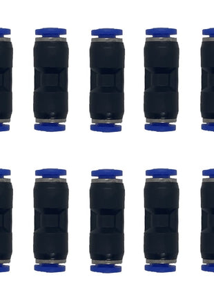 zjxed 1/4" OD x 3/8" OD Pneumatic quick Connector Push to Connect fittings Straight reducer Union/Coupler (Pack of 10)