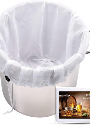 Brew Bags Reusable 3 Pack, Extra Large 26"x22" Fine Mesh Strainer Bag for Home Brewing Hops Grains Wine Beer Making Drawstring Straining Brew in a Bag