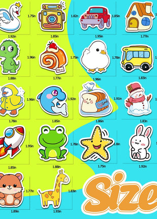 Apakkai 600 Pcs Cute Stickers for Kids, Water Bottle Stickers for Teens, Kawaii Vinyl Phone Laptop Skateboard Animal Waterproof Sticker, Bulk Aesthetic Sticker Packs for Boys Girls Teacher