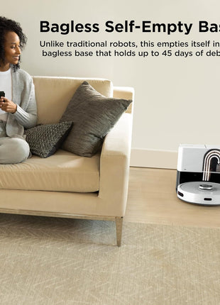 Shark AI Ultra Robot Vacuum, Black/Silver, AV2511AE | Matrix Clean, 360° LiDAR Home Mapping, 60-Day Bagless Self-Empty Base, Self-Cleaning Brushroll, Works with Alexa, Wi-Fi