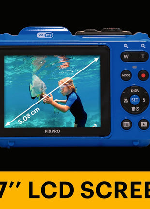 KODAK PIXPRO WPZ2 Rugged Waterproof Shockproof Dustproof WiFi Digital Camera 16MP 4X Optical Zoom 1080P Full HD Video Vlogging Camera 2.7 inch LCD (Blue)
