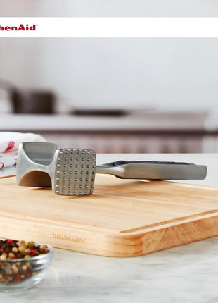 KitchenAid Gourmet Multi Sided Meat Tenderizer for Pounding Meats, Nuts, Shellfish, ect, Hang Hole for Easy Storage, Hand Wash, One Size, Black