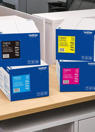 Brother Genuine Standard Yield Toner Cartridge, TN810BK, Replacement Black Toner, Page Yield Up to 9,000 Pages