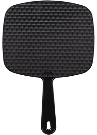 ForPro Hand Mirror with Handle, 6.3Wx9.6L in, Black | for Salon & Makeup Application, Vanity Mirror, Magnifying Makeup Mirror, Salon Mirror, Salon & Spa Essentials