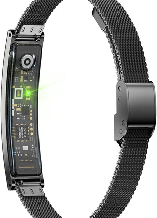Smart Bracelet Fitness Health Tracker for Men Women with 2 Bands | 24/7 Heart Rate/Pressure Detection/Sleep Monitor, 5ATM Waterproof, Multiple Sport Modes, Android iOS Compatible