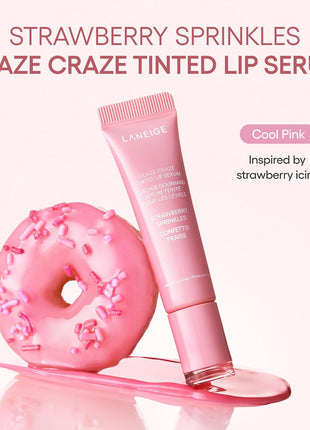 LANEIGE Glaze Craze Tinted Lip Serum: Hydrating Lip Serum for Glossy, Nourished Lips with Plumping Polypeptides
