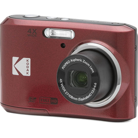 KODAK PIXPRO Friendly Zoom FZ45-RD 16MP Digital Camera with 4X Optical Zoom 27mm Wide Angle and 2.7 inch LCD Screen (Red)