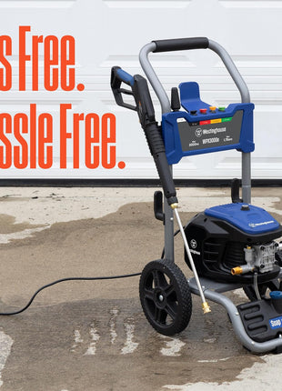 Westinghouse WPX3000e Electric Pressure Washer, 3000 Max PSI and 1.76 Max GPM, Induction Motor, Onboard Soap Tank, Spray Gun and Wand, 5 Nozzle Set, for Cars/Fences/Driveways/Homes/Patios/Furniture