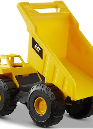 CAT Construction Toys, Construction Fleet 10" Dump Truck Toy - Heavy‐Duty Plastic, Working Tilting Bed & Free‐Rolling Wheels, Indoor/Outdoor Sandbox Truck for Toddlers & Kids Ages 2-6