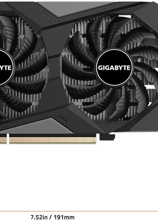 GIGABYTE GeForce RTX 3050 WINDFORCE OC V2 6G Graphics Card, 2X WINDFORCE Fans, 6GB GDDR6 96-bit GDDR6, GV-N3050WF2OCV2-6GD Graphics Card