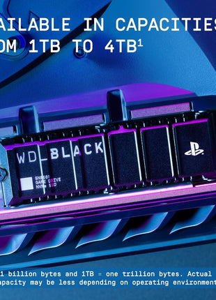 WD_BLACK 2TB SN850P NVMe M.2 SSD Officially Licensed Storage Expansion for PS5 Consoles, up to 7,300MB/s, with heatsink - WDBBYV0020BNC-WRSN