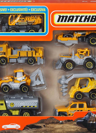 Matchbox 8-Pack Die-Cast Vehicles with 1 Exclusive (Styles May Vary) | 8 themed 1:64 scale die-cast vehicles incl. 1 exclusive, styles may vary, no batteries, Ages 3+