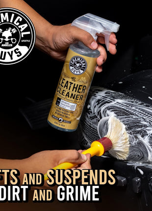 Chemical Guys Leather Cleaner and Conditioner Kit - Car Cleaner and Conditioner, Safely Cleans & Conditions Leather Car Interiors, Furniture, Shoes, Boots, Bags, Apparel & More, 2 Bottles (16 oz Each)