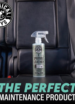 Chemical Guys Sprayable Leather Cleaner and Conditioner in One - Cleans, Conditions, and Protects Leather, Vinyl, Faux & More, Safe for Cars, Furniture & Apparel - 16 oz