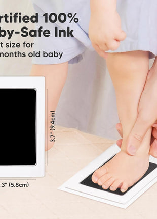 Inkless Hand and Footprint Kit, Boy Girl Newborn Keepsake (Alpine White) | No Mess Ink Pad for Baby Handprint, Clean Touch Paw Print Kit for Dog Picture Frame, Personalized Baby Christmas Shower Gifts