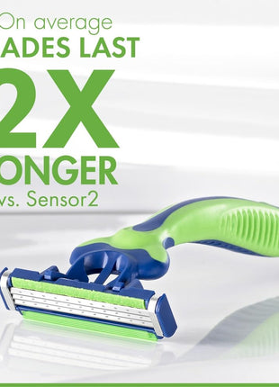 Gillette Sensor3 Sensitive Men's Disposable Razor, 4 Razors