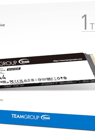 TEAMGROUP MP44 1TB SLC Cache Gen 4x4 M.2 2280 PCIe 4.0 with NVMe Laptop Desktop NUC NAS SSD (R/W Speed up to 7000/6000MB/s) TM8FPW001T0C101