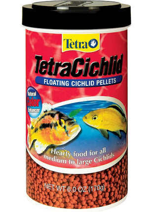 TetraCichlid fish Floating Cichlid Pellets 6 Ounces, Nutritionally Balanced Diet (77063)