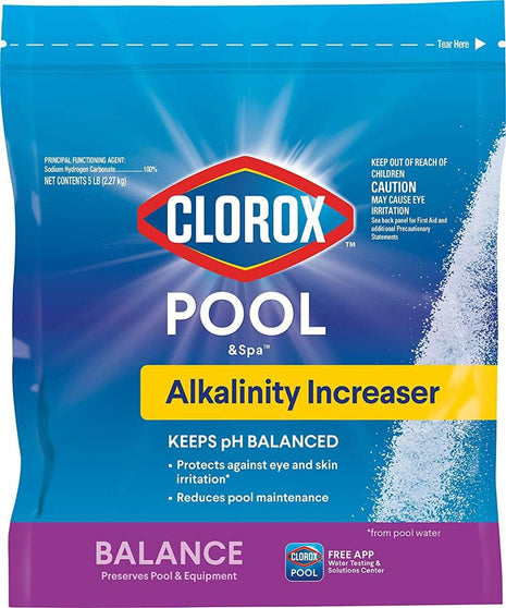 Clorox® Pool&SpaTM Swimming Pool Alkalinity Increaser, Keeps pH Balanced, 5LB (Pack of 1)