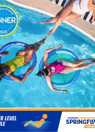 SwimWays Spring Float Premium Papasan Pool Lounger with Breathable Mesh Seat, Inflatable Pool Floats for Adults with Fast Inflation, for Ages 15 & Up