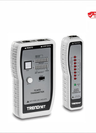 TRENDnet Network Cable Tester, Tests Ethernet, USB and BNC Cables, Accurately Test Pin Configurations up to 300m (984 ft), Local and Remote Testing, Includes BNC to Ethernet Converters, White, TC-NT2