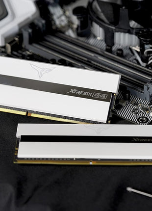 TEAMGROUP T-Force XTREEM ARGB 3600MHz CL18 16GB (2x8GB) PC4-28800 Dual Channel DDR4 DRAM Desktop Gaming Memory Ram (White) - TF13D416G3600HC18JDC01