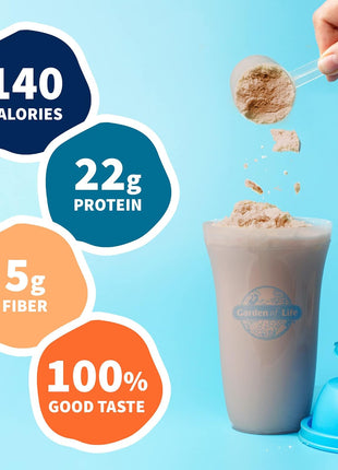 Garden of Life Protein Powder, Vegan Protein Powder, BCAA, Probiotics & Digestive Enzymes, Gluten & Lactose Free, Chocolate, 1.5 LB
