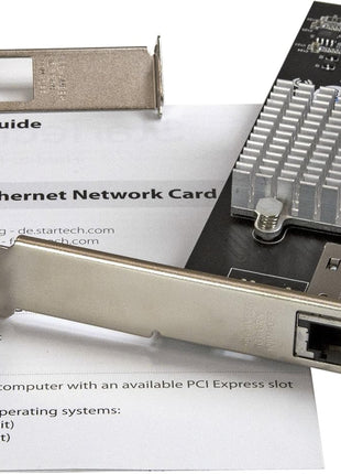StarTech.com 1 Port 10G PCIe Network Card - 10GBase-T/NBASE-T - RJ45 Port - Intel X550 Chipset - Ethernet Card - Network Adapter - Intel NIC Card (ST10000SPEXI) Red