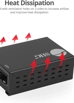 SIIG USB-C to SFP Fiber Gigabit Ethernet Adapter, 1 Gbps, Power Saving Mode IEEE 802.3az, Secure Network Connectivity, Heat Dissipation, Windows and Mac - TAA Compliant (JU-NE0D11-S1)