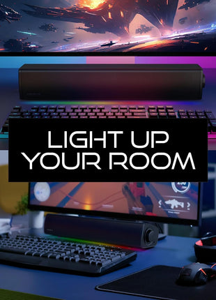 Sound Blaster GS3 Compact RGB Gaming Soundbar with SuperWide Technology, Powered via USB, Bluetooth 5.4, Headphone-Out Port, for PC and Mac
