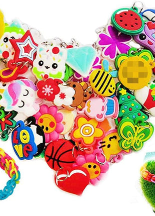 Rubber Loom Band Charm, Silicone Bracelet Charms,Loom Rubber Bands Charms,Bracelet Pendant, 105pcs