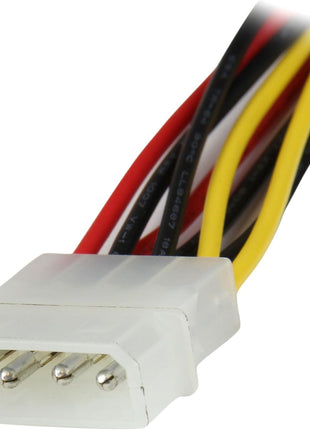 StarTech.com 12in LP4 to 2x Latching SATA Power Y Cable Splitter Adapter - 4 Pin LP4 to Dual SATA Y Splitter (PYO2LP4LSATA)