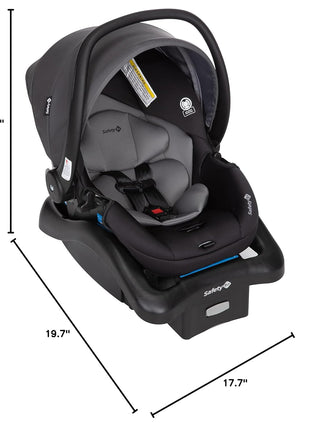 Safety 1st Smooth Ride Travel System Stroller and OnBoard FLX Infant Car Seat, Newborn to Toddler Baby Combo, Easy-Install, Large Canopy, Ample Storage, Foldable, Rear-Facing 4-30 lbs, Monument