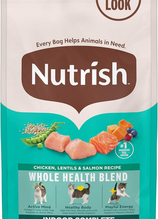 Nutrish Indoor Complete Chicken, Lentils & Salmon Recipe Dry Cat Food 14 lb. Bag, Packaging May Vary (Rachael Ray)