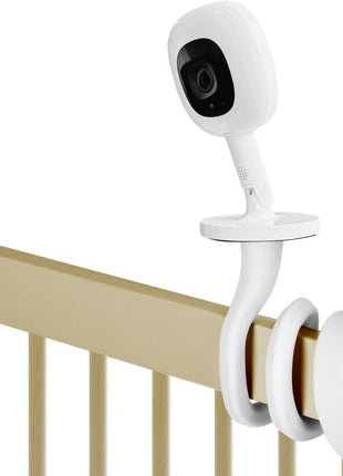 iTODOS Baby Monitor Mount Compatible with Nanit Pro Smart Baby Monitor & Flex Stand, Versatile Twist Mount Without Tools or Wall Damage,Travel Monitor Accessory -White