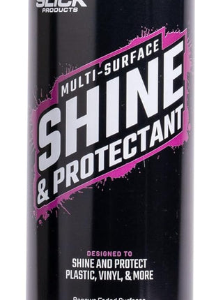 Slick Products Shine & Protectant Spray 17.35 FL OZ. - High Gloss Clear Coating Renew Vinyl, Plastic, Rubber, Trim, Tire, Car, Truck, Motorcycle, Dirt Bike