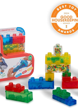 Goliath Jelly Blox Creative Kit | Includes 20 Blocks | Toddler & Preschool Building Blocks Kids Can Squeeze, Stretch, Squish | MESH ACCREDITED | Safety Tested & Ouch-Free | Sensory Play Toy Ages 2+