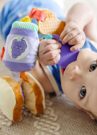 Melissa & Doug Baby Multi-Sensory PB and J Take-Along Clip-On Toy 6-Piece Set