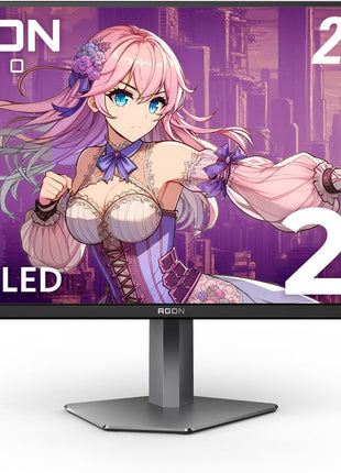 AOC Agon PRO 27 inch QD-OLED Gaming Monitor, QHD 2560x1440, 240Hz, 0.03ms GtG, HDR400 True Black, Adaptive Sync, Height Adjustable, DisplayPort, HDMI, USB, Built-in Speakers, AG276QZD2