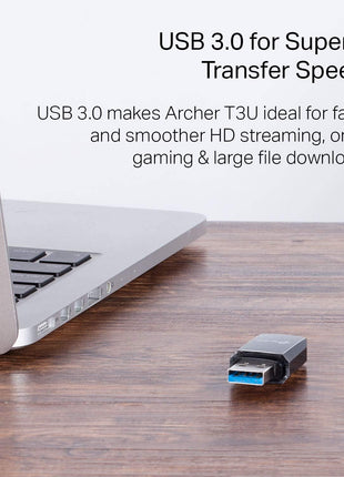 TP-Link AC1300 USB WiFi Adapter(Archer T3U)- 2.4G/5G Dual Band Wireless Network Adapter for PC Desktop, MU-MIMO WiFi Dongle, USB 3.0, Supports Windows 11, 10, 8.1, 8, 7, XP/Mac OS X 10.9-10.14