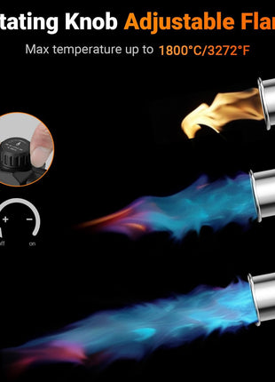 Sondiko Propane Torch Weed Burner, High Output Weed Torch Flamethrower, 30 inch Detachable Long Arm Heavy Duty Blow Torch For Garden, Wood, Ice, Snow, Melting(PROPANE TANK NOT INCLUDED)